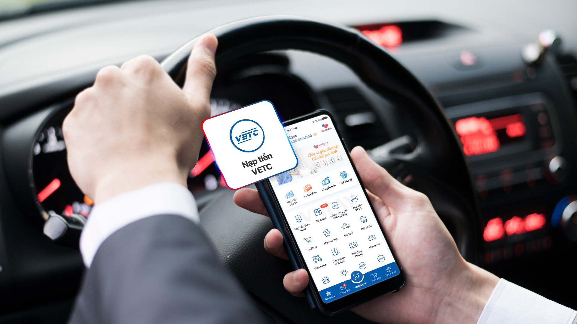 	tính năng Nạp tiền VETC trên VNPAY App