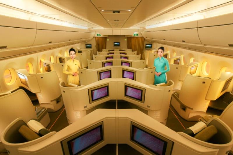 Vé hạng Thương gia của Vietnam Airlines thích hợp với những hành khách muốn trải nghiệm các dịch vụ tân tiến trong suốt hành trình bay