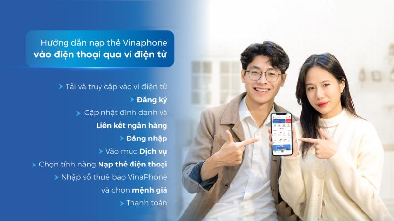 Các bước nạp tiền điện thoại VinaPhone online qua ví điện tử
