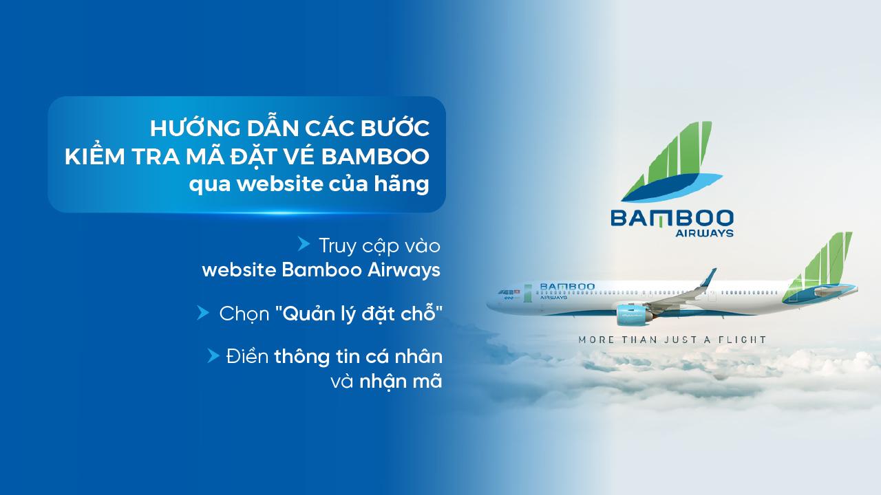 Hướng dẫn thao tác các bước kiểm tra mã đặt chỗ Bamboo Airways qua qua website của hãng 