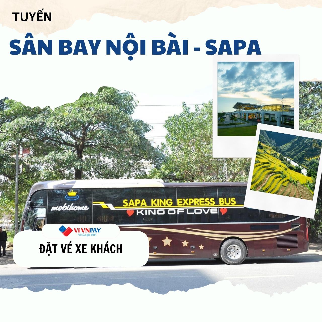 7 xe khách đón từ sân bay Nội Bài đi Sapa bạn có thể đặt trên ví VNPAY