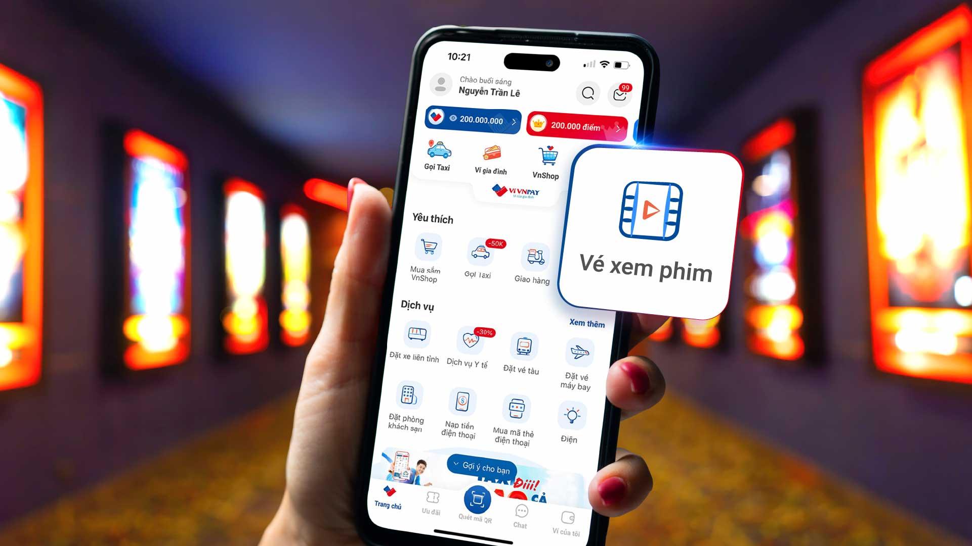 Ví VNPAY hỗ trợ bạn chọn lựa vé cho các bộ phim tại các rạp nổi tiếng