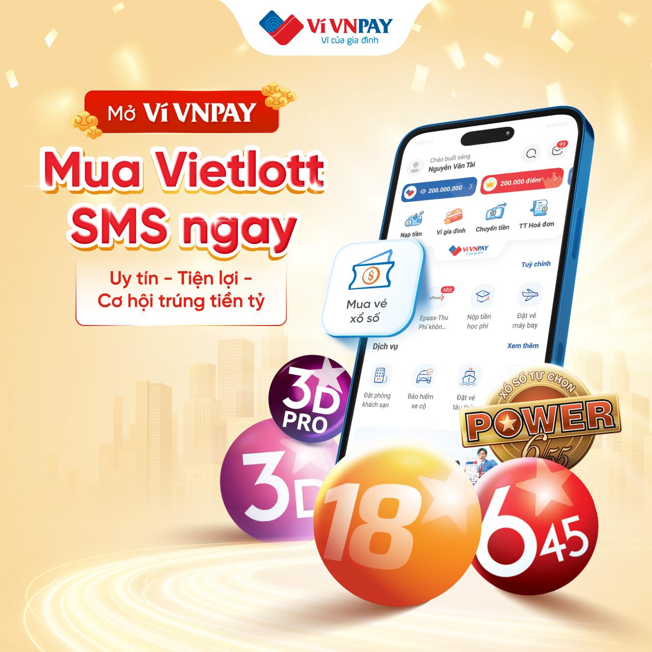 Hướng dẫn chi tiết cách mua vé và thanh toán Vietlott SMS trên Ví VNPAY