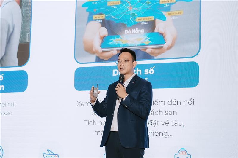 Ông Trần Mạnh Nam - Giám Đốc Khối Doanh nghiệp VNPAY trình bày về giải pháp thanh toán số với kỳ vọng sẽ giúp du lịch Đà Nẵng “cất cánh” 