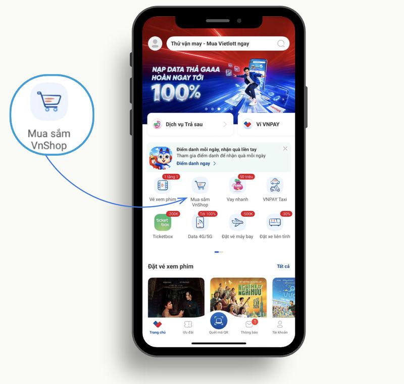 Mua sắm dễ dàng trên VnShop khi thanh toán với Dịch vụ trả sau trên Ứng dụng VNPAY