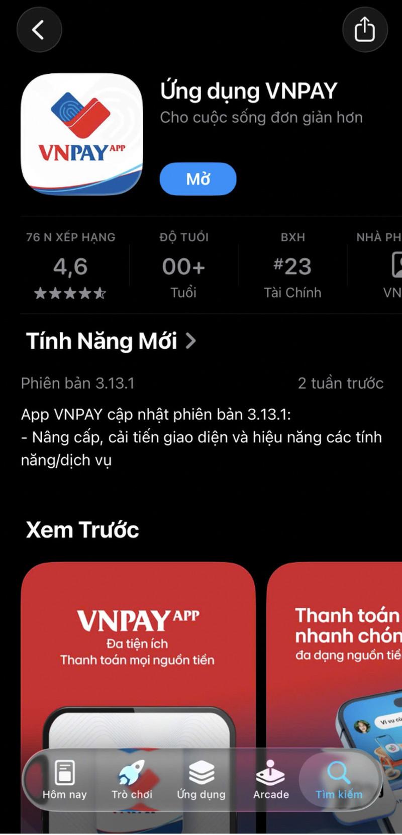 Tải xuống và truy cập vào Ứng dụng VNPAY