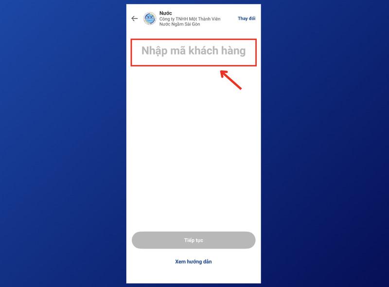 Nhập mã khách hàng