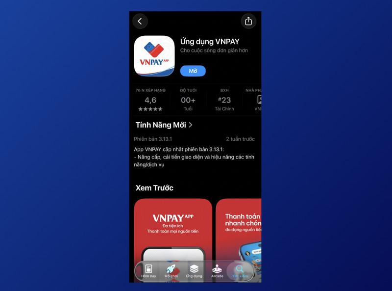 Truy cập vào Ứng dụng VNPAY